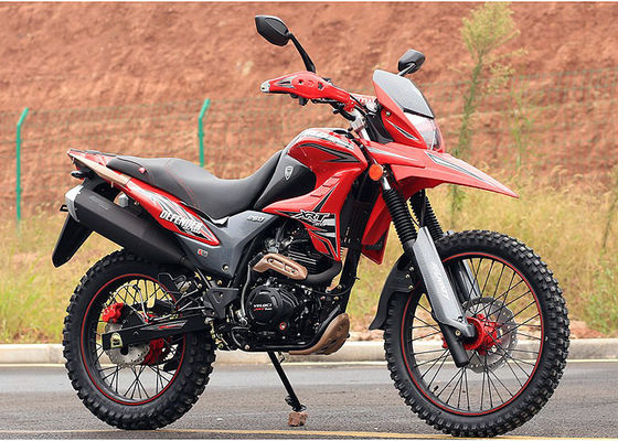 Red Color Dirt Bike Style Motorcycle , High Reliability Small Off Road Motorbike